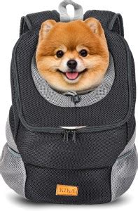 KikA Pets Head Out Dog Carrier Backpack Black Backpack Pet Carrier ...