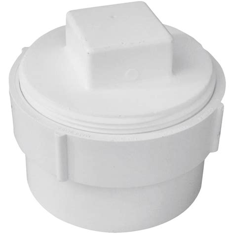 Charlotte Pipe 4 In. SPG x 4 In. FIP Schedule 40 DWV PVV Cleanout with ...