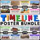 Timeline Classroom Poster Bulletin Board Bundle | History Science Math English