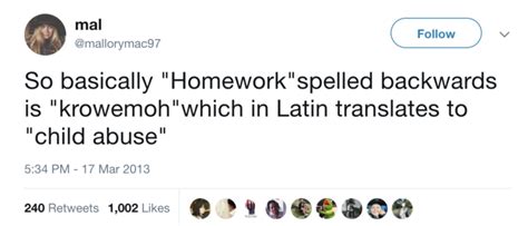 Image result for Homework Backwards