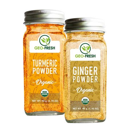 Geo-Fresh Organic Combo (Turmeric Powder 60g + Ginger Powder 45g ...
