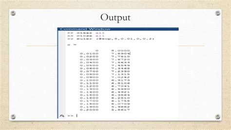 Image result for Using Euler's Method in MATLAB