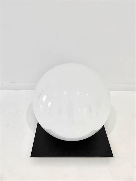 Italian White Orb Floor Lamp For Sale at 1stDibs
