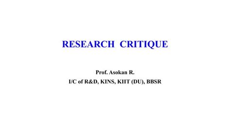 Image result for Critique Research Design Example