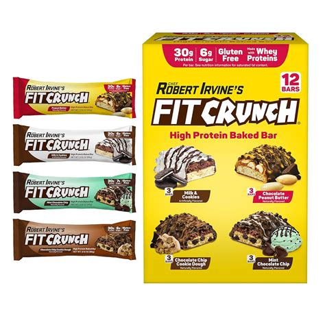 FITCRUNCH Full Size Protein Bars, Designed by Robert India | Ubuy