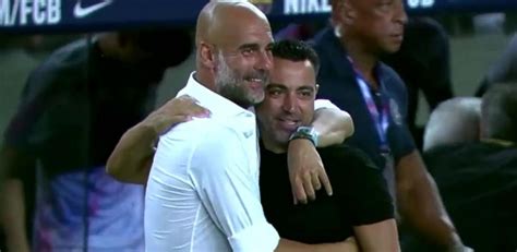 El reencuentro de Pep Guardiola y Xavi Hernández, por primera vez como ...