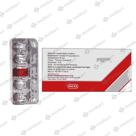 REXIPRA 20MG TABLET 10'S : View Price, Combination and Alternatives ...