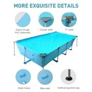 Naipo 15FT Rectangular Frame Swimming Pool Metal Outdoor India | Ubuy
