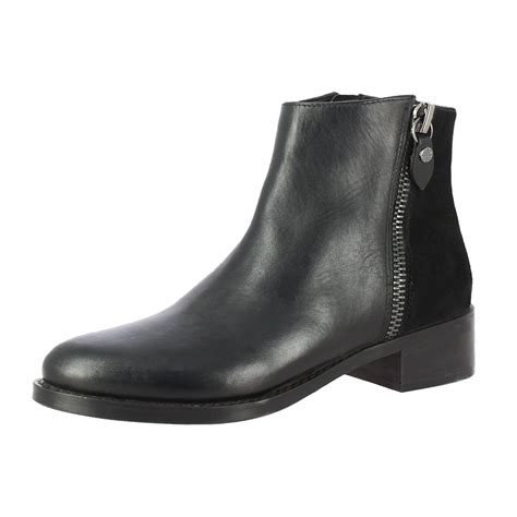 Buy Saint.G Women's Black Leather Ankle Boots - 37 at Amazon.in