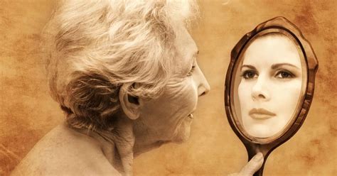 Image result for pictures of elderly woman seeing herself from youth to being aged
