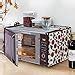 Glassiano White Floral Printed Microwave Oven Cover for Samsung 28 ...