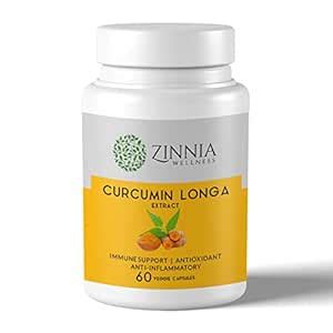Zinnia Curcumin Longa Extract Capsules 500mg Immunity Booster - 60 ...