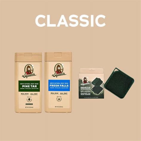 Natural Body Wash 2-Pack + Scrubber - Dr. Squatch - Walmart.com