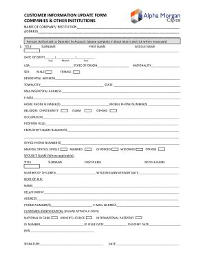 Image result for Customer Information Update Request Notification