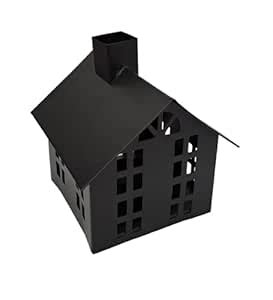 Buy Shaurya Designs Metal House Tea Light Holder, Black, Decorative ...