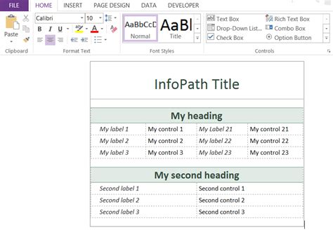 Image result for InfoPath 2013 Create Form