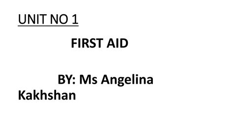 Image result for Introduction to First Aid PPT