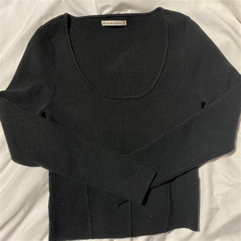 Abercrombie & Fitch Women's Black Sweatshirt | Depop