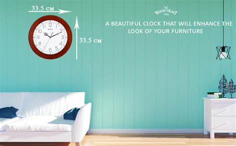 Buy Wood Craft Wall Clock: WS-4511 (33.5 cm x 33.5 cm x 4 cm, Brown ...