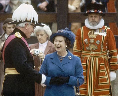 May 1983. Queen Elizabeth II attends the opening of the new Wall Walk ...