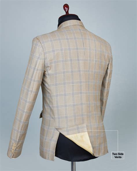 Brownish Grey Windowpane Check Blazer | Hamercop
