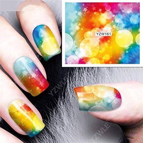 Homely 1pc Nail Sticker Water Transfer Decals Galaxy Starry Sky ...