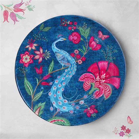 Buy Kanha Peacock Wall Plate - Med At Kainaat Design
