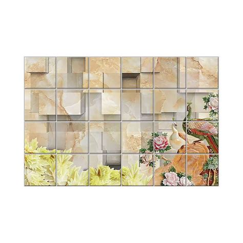 Buy NISH! Peacock Wall Tiles Mural | Highlighter Tiles | Poster Tiles ...