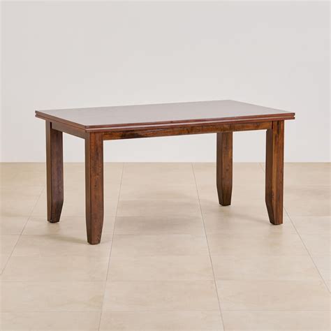 Buy (Refurbished) New Chunky Solid Wood 6-Seater Dining Table - Brown ...