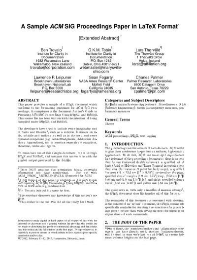 Image result for ACM Paper Format Example