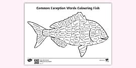 Year 1 Common Exception Words Colouring Butterfly