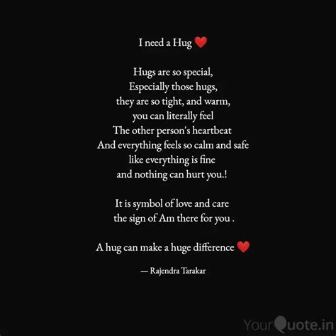I need a Hug ️ Hugs are... | Quotes & Writings by Rajendra Tarakar ...