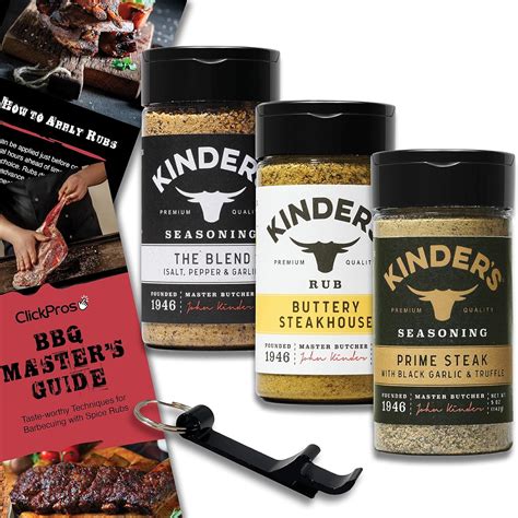 Amazon.com: Kinders BBQ Rub Seasoning 3 PK Bundle (16.7 oz) Prime Steak ...