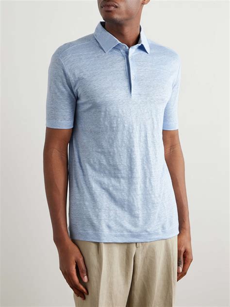 LORO PIANA Linen Polo Shirt for Men | MR PORTER