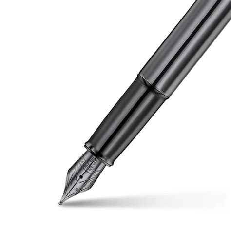 Sheaffer 100 9375 Ionic Gunmetal Grey Fountain Pen with Shiny PVD Trim