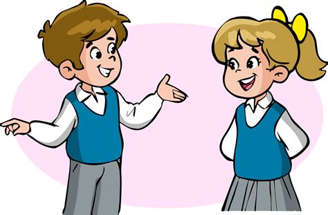 standing speaking students cartoon vector 17121942 Vector Art at Vecteezy