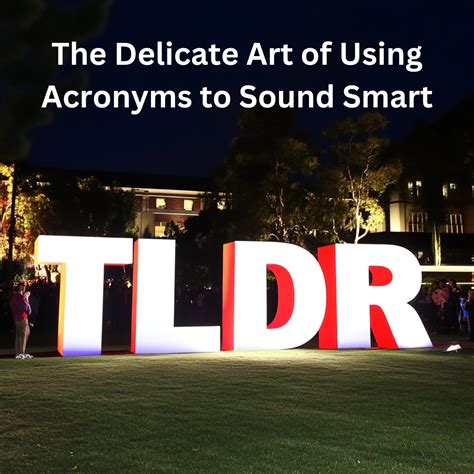 Day 156 - The Delicate Art of Using Acronyms to Sound Smart - The 365 Commitment