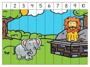 Zoo Animals Counting Puzzles 1 to 100 by The Teaching Zoo | TpT
