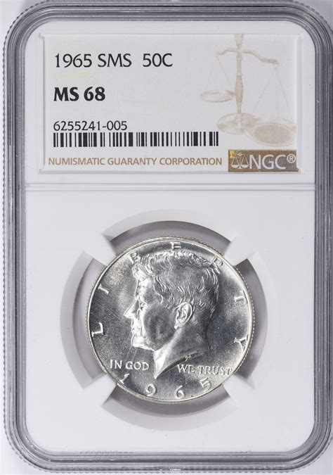 1965 Kennedy Half Dollar SMS NGC MS-68 (Item 1912787 ...