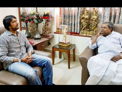 Kiccha Sudeep meets Karnataka CM Siddaramaiah - Photos,Images,Gallery ...