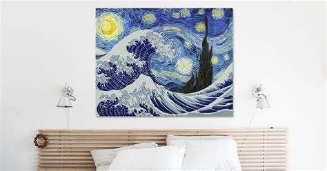 The great wave under the starry night, van Gogh x Hokusai by Masters ...
