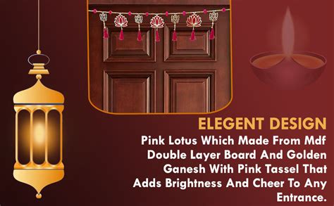 CREYENTES Handcrafted Lotus Toran Latkan With White Pearl And Tessel ...