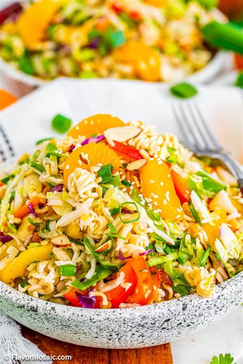 Ramen Noodle Salad (with Mandarin Oranges) - Flavor Mosaic