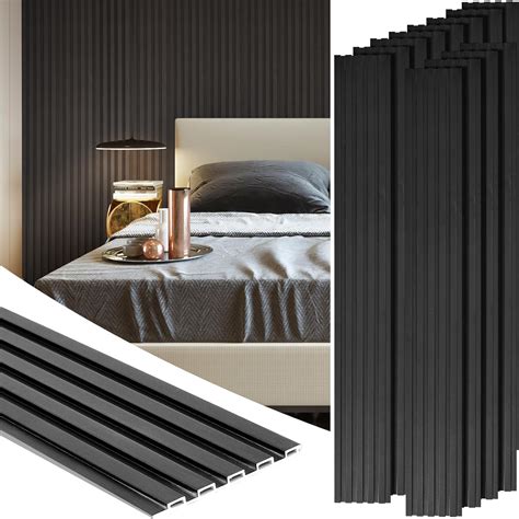 Amazon.com: CroBlissful 12 Pack 48 x 6 Inch Wood Slat Wall Paneling ...