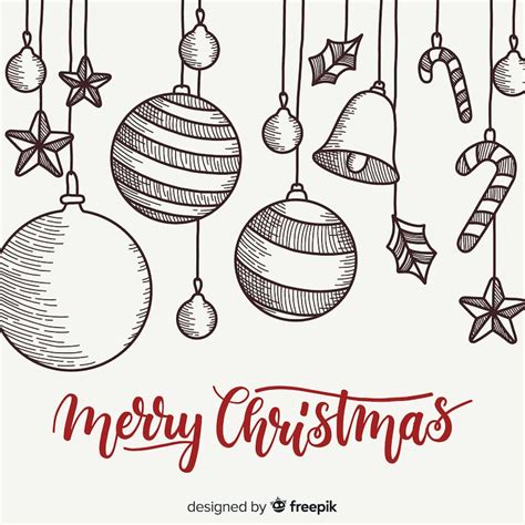 Weihnachtskugeln gezeichnet Bilder - Kostenloser Download auf Freepik