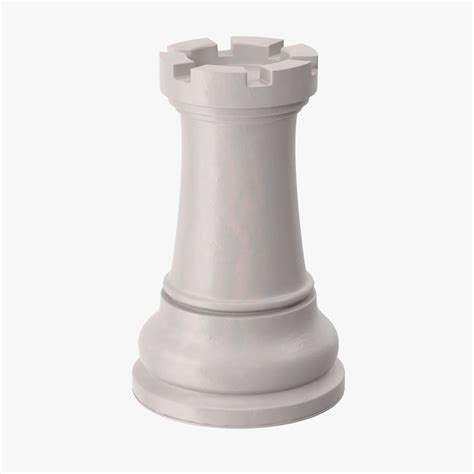 Chess Rook White 3D Model $45 - .obj - Free3D