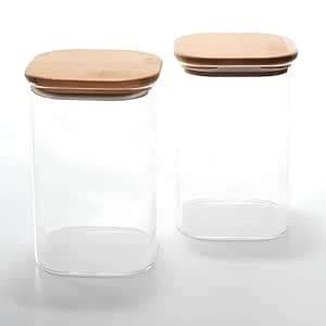 Buy Borosilicate Glass Jar for Storage Kitchen Container Set and ...