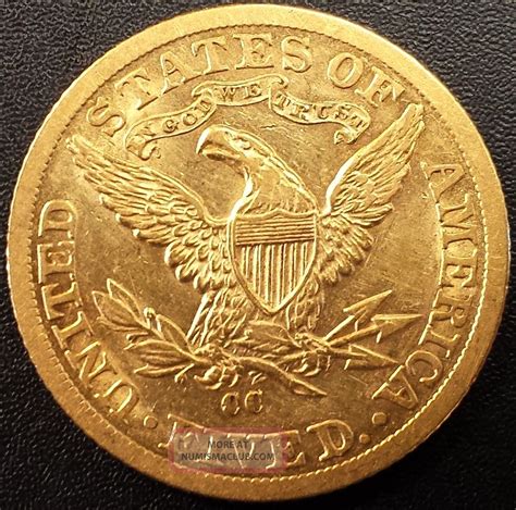 1893 Cc Liberty Head Five Dollar Gold Piece Au Details ($5. 00) (half ...