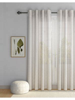 Buy Fabindia Natural Eesha Cotton Semi Sheer Chanderi Curtain-Window (5 ...