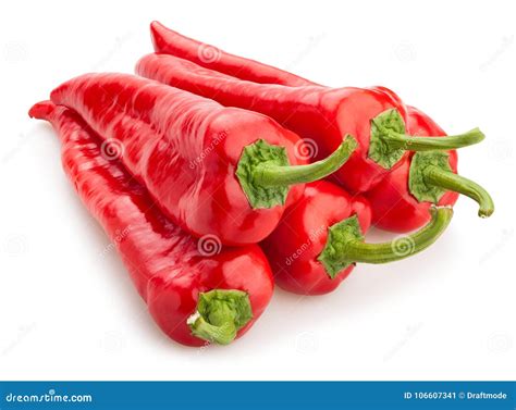 Long sweet peppers stock image. Image of path, clipping - 106607341